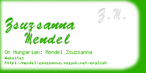 zsuzsanna mendel business card